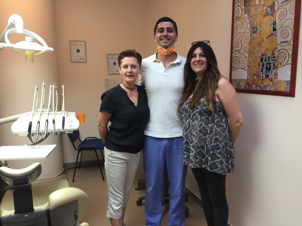 Alison, our patient at our dental clinic in Budapest, with new crowns