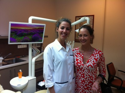 Elena, our happy patient who received zirconium crowns at our dental clinic in Budapest, Hungary