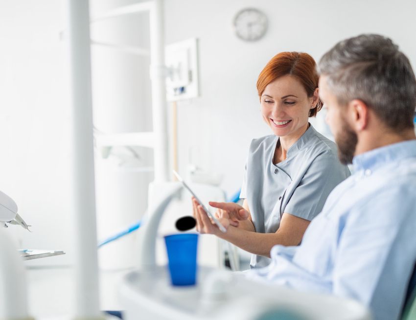 Dental crown patient in Hungary