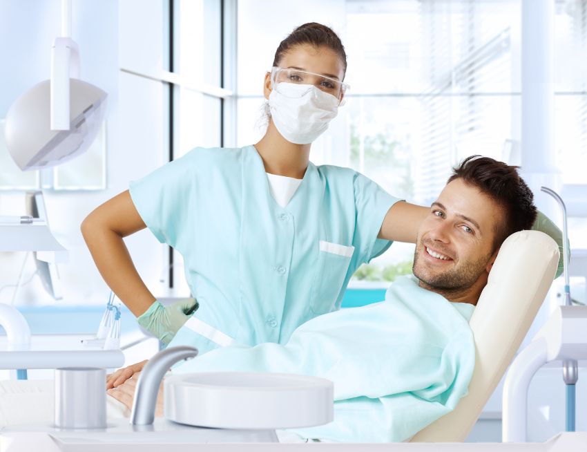 American dental patient getting dental implants in Hungary