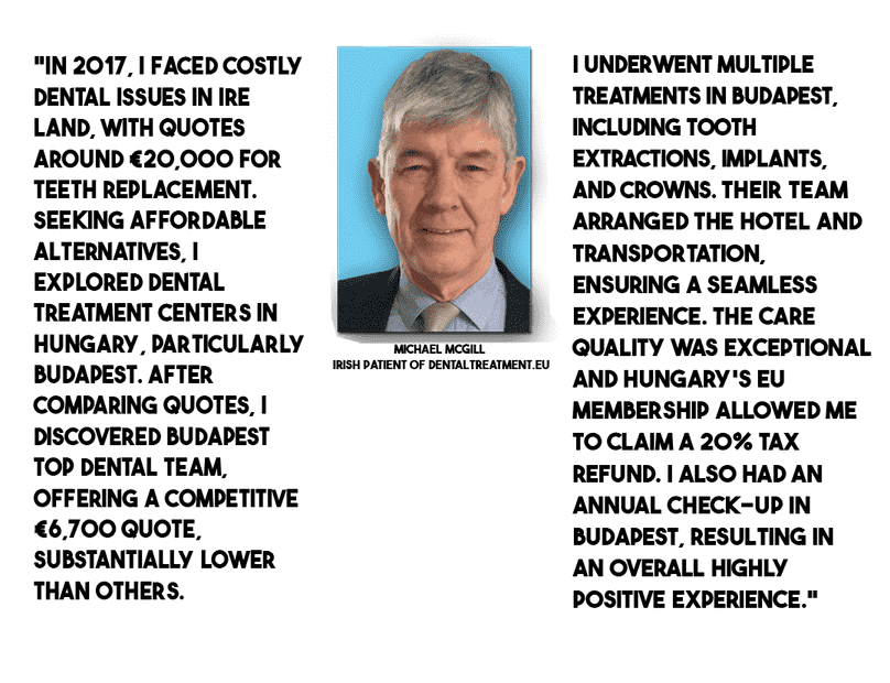 a dental tourism patient from Ireland